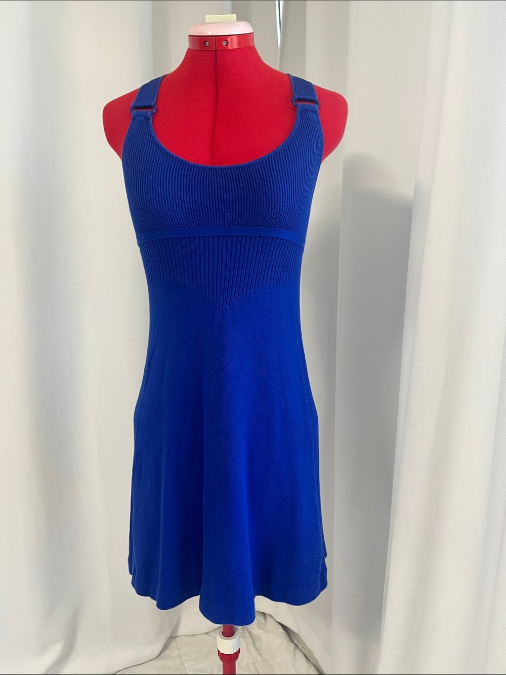 Armani Exchange Cobalt Blue Knit Tank Dress